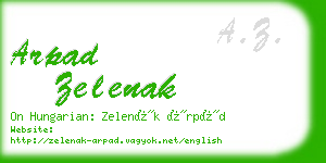 arpad zelenak business card